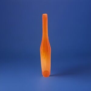 De Vera 1994 Tangerine Studio Art Glass Vase Hand Blown Signed‎ 17"